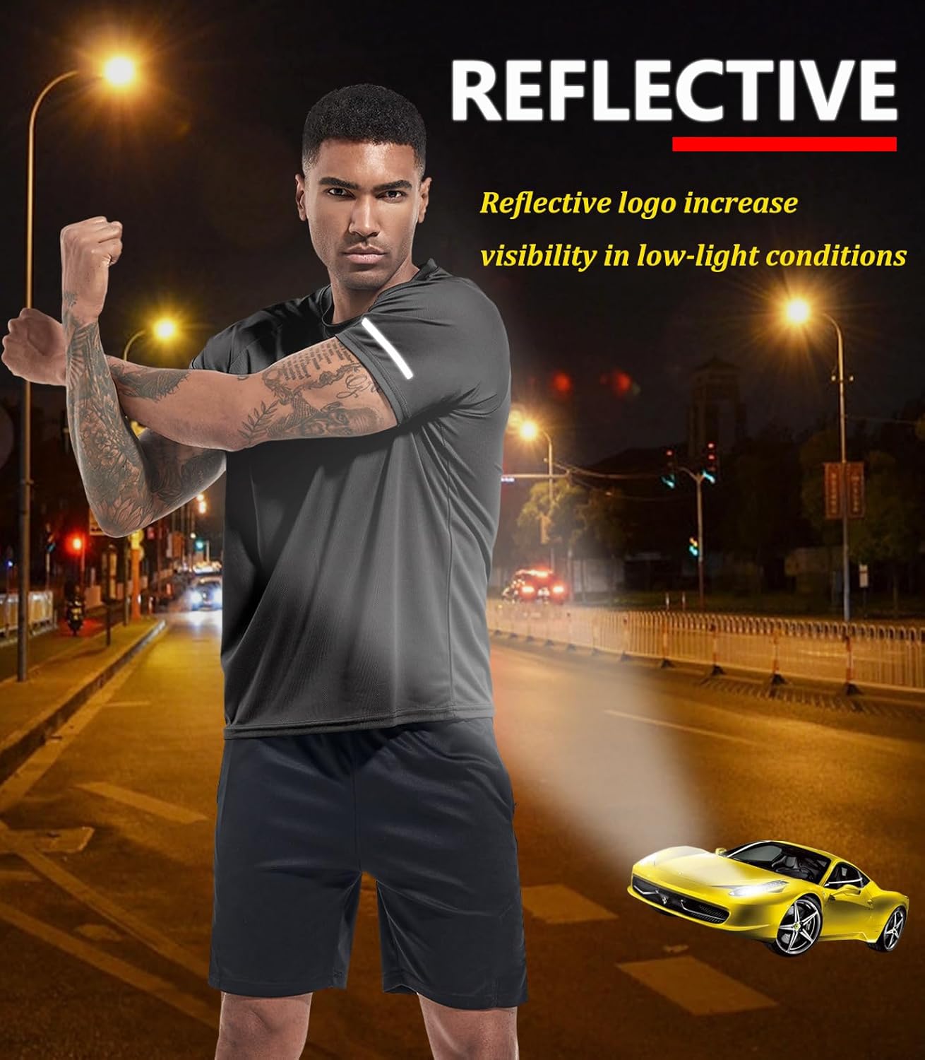 Boyzn 1, 3, 5 or 7 Pack Men's Workout Running Shirts, Dry Fit Moisture Wicking T-Shirt, Gym Athletic Short Sleeve Tee Shirts