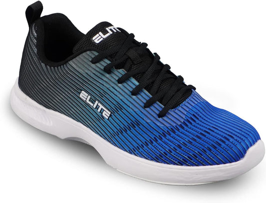 ELITE Men's Wave Bowling Shoes - Lightweight, Breathable Knitted Uppers, Universal Soles