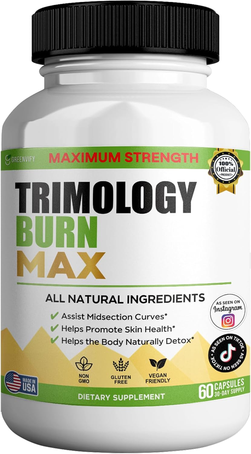 Trimology Burn Max Natural Supplement, 60 Capsules, 30 Day Supply, Vegan, Gluten Free (1)