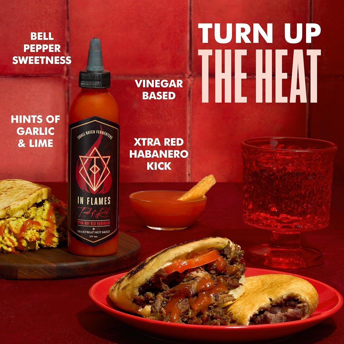 Heartbeat Hot Sauce Co. | In Flames Extra Hot Red Habanero, 6 oz.