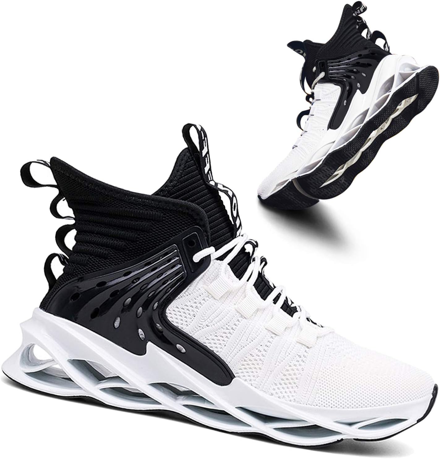 Hello MrLin Men's Running Shoes Non Slip Athletic Tennis Walking Blade Type Sneakers Hip Hop