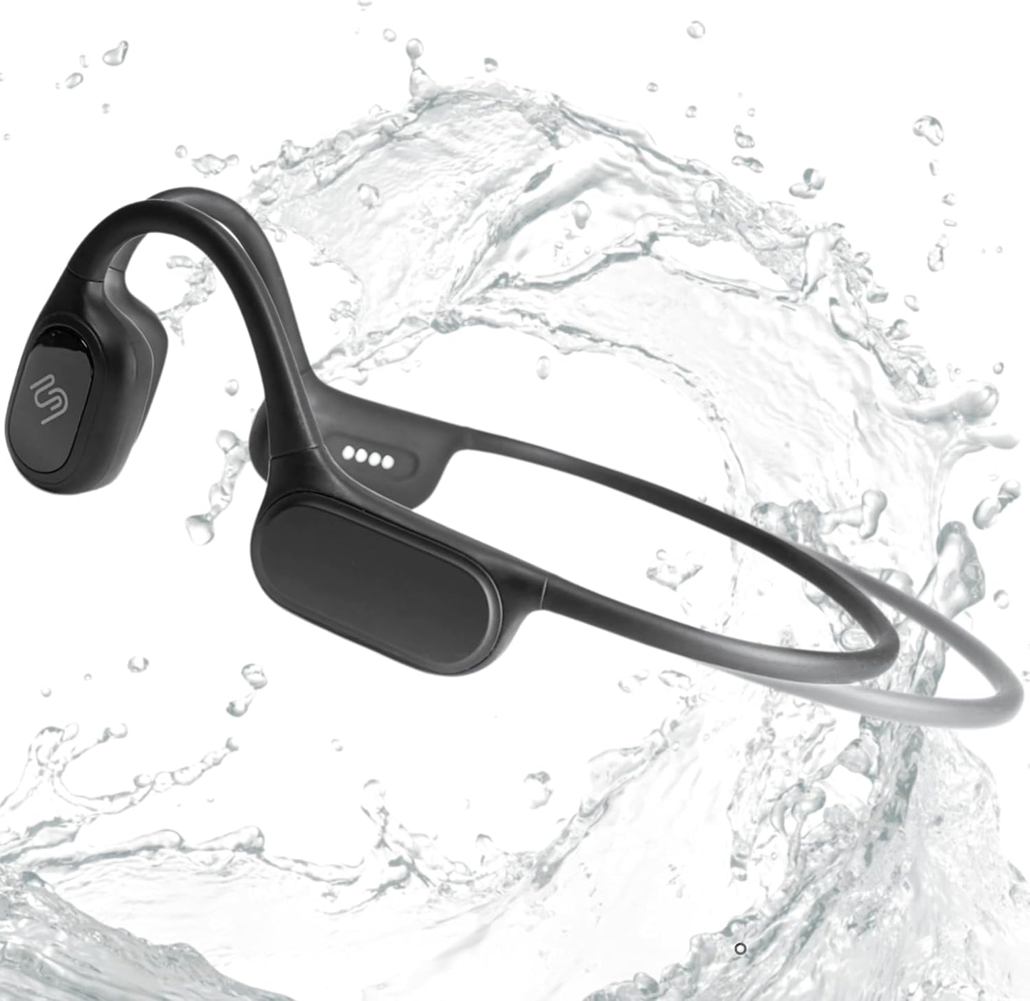 Versa Mini Open-Ear Swimming Headphones Bluetooth Bone Conduction Headphones, 32GB MP3 Player, IP68 Waterproof, Secure Fit for Workouts, Running, Swimming, Cycling, Gym, Built-in Microphone