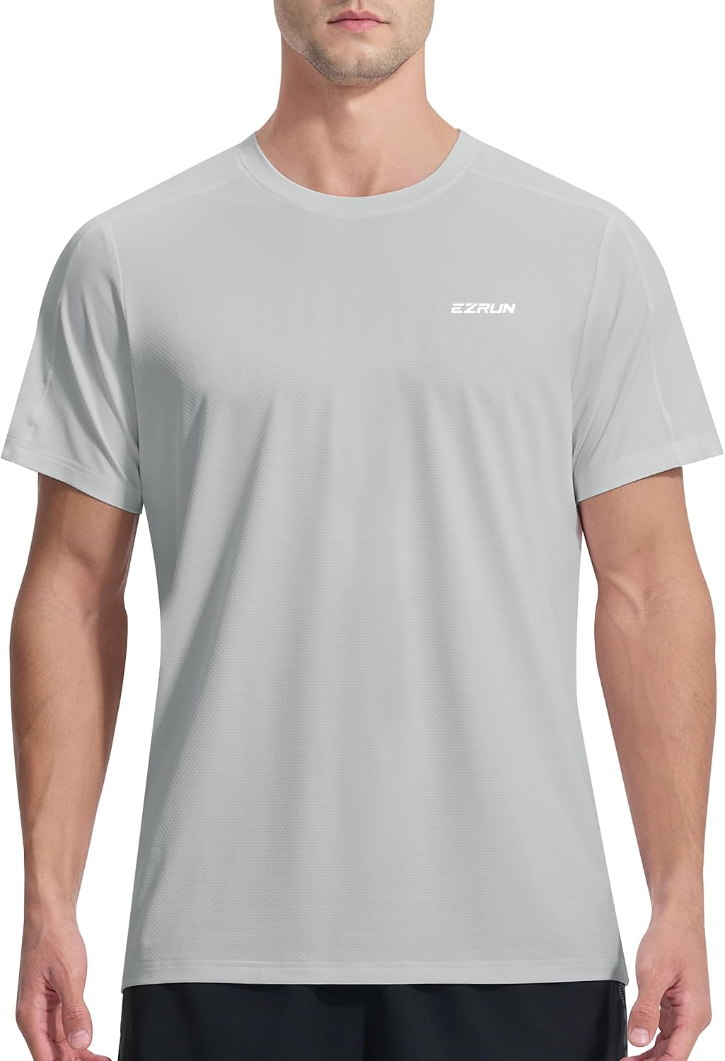 EZRUN Men's Lightweight Short Sleeve T-Shirt Quick Dry Workout Running Athletic Swim Shirts Fishing Rash Guard