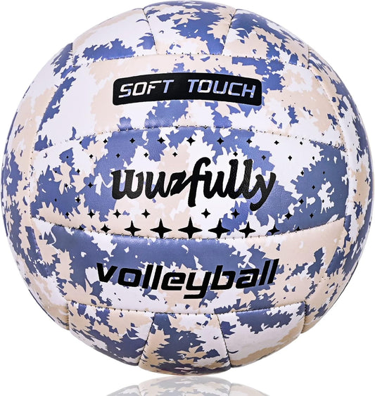 Wuzfully Volleyball Official Size 5,Soft Volleyballs for Backyard Beach Park Play Games Practice Volleyball for Beginner Teenager(Best Gift)
