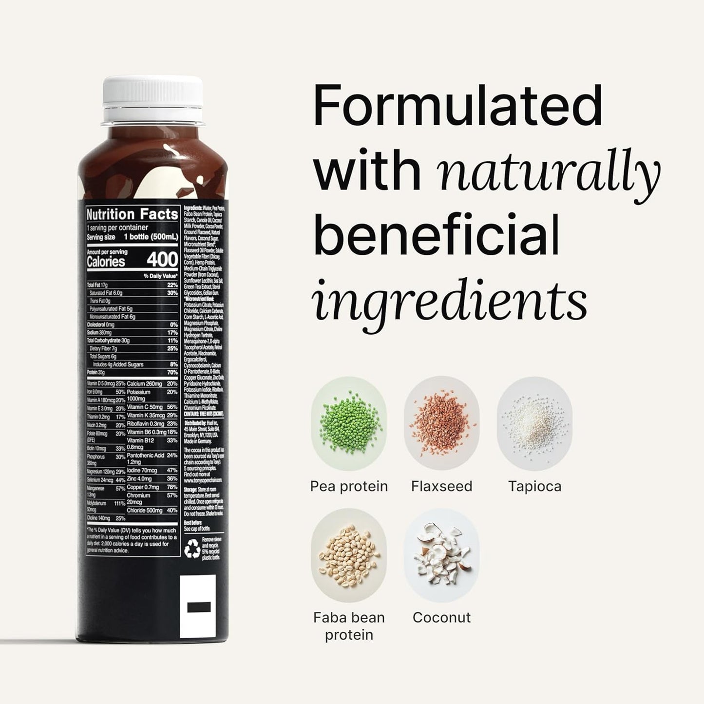 Huel Black Edition Ready-to-Drink, Chocolate Meal Replacement Drink, 35g High Protein, 27 Vitamins and Minerals, Vegan, Gluten Free, Plant Based, High Fiber, Low Sugar, 16.9 Fl Oz (12 Pack)