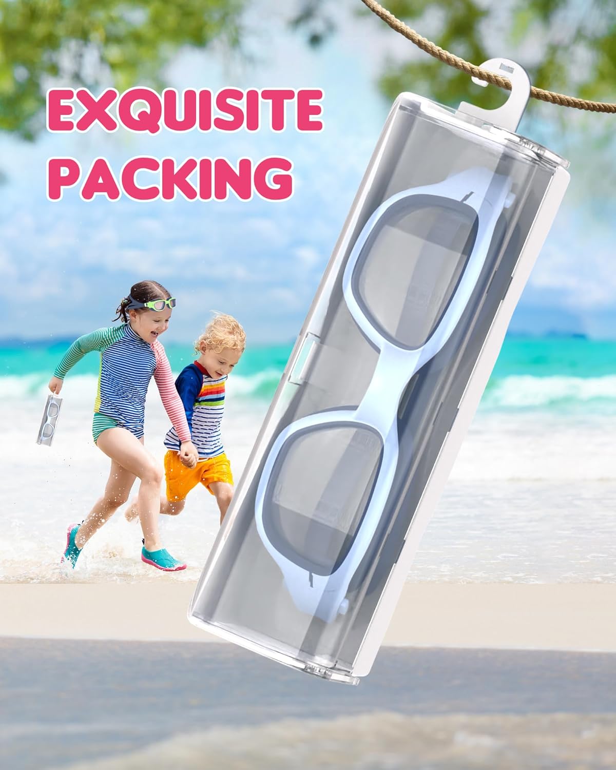 Kids Swim Goggles,Swimming Goggles for Kids 6-14, Anti-Fog UV Protection Pool Glasses for Boys Girls