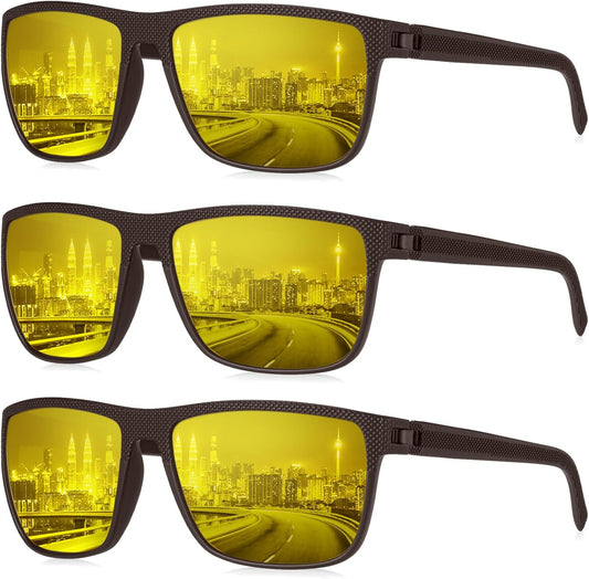 KALIYADI Polarized Sunglasses for Men, Lightweight Sun Glasses with UV Protection for Driving Fishing Golf