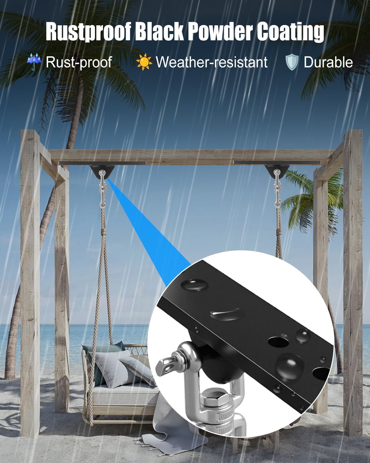 Punching Bag Hanger, Heavy Bag Stand for Punching Bag/Aerial Yoga/Hammock/Sandbag/Swing Chair, 360° Swivel Wall Mount Ceiling Hook – Heavy-Duty Boxing Bag Mount (900LB Capacity)