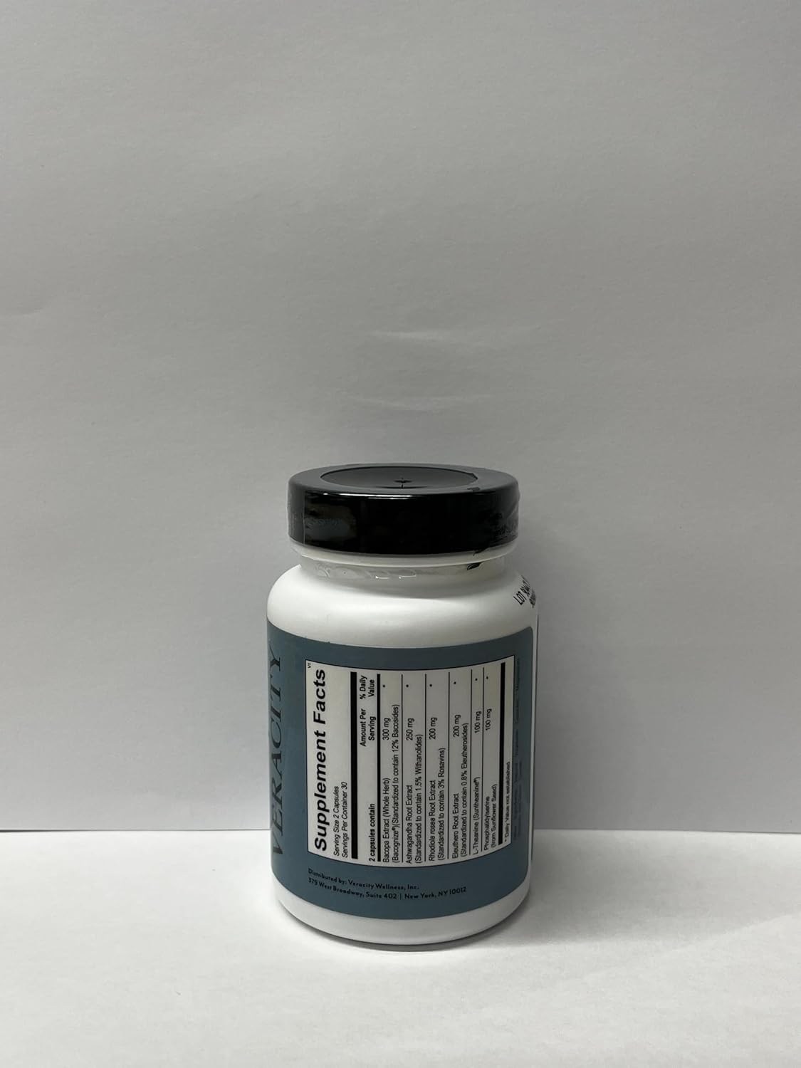 Veracity Cortisol Calming - Clinically Proven Stress & Sleep Support Supplement - Reduces Tension & Improves Mental Clarity with Natural Blend of Adaptogens - 60 Capsules