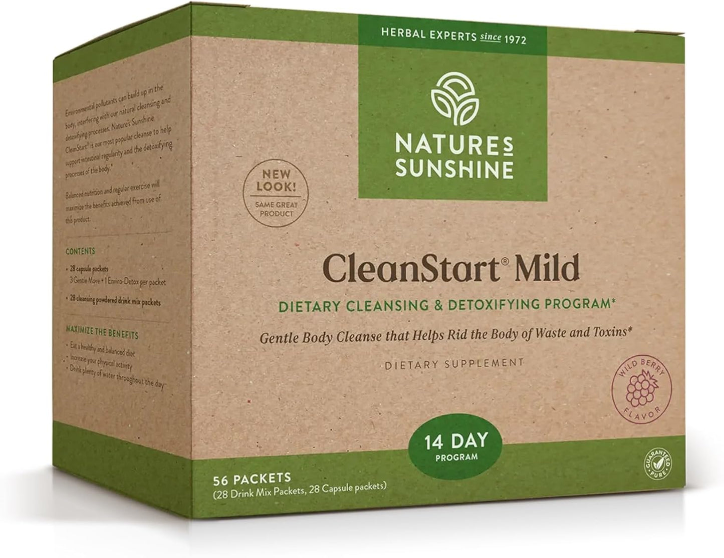 Nature's Sunshine CleanStart Mild, 56 Packets | Powerful Herbal Detox that Supports Natural, Everyday Cleansing of Waste from the Body