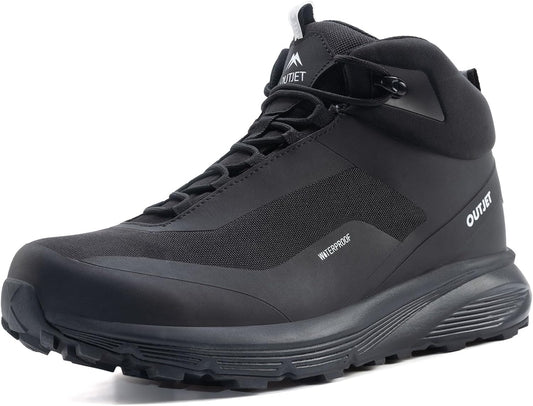Men's Waterproof Hiking Boots Lightweight Comfortable Breathable Outdoor All-Terrain Trekking Ankle Boots