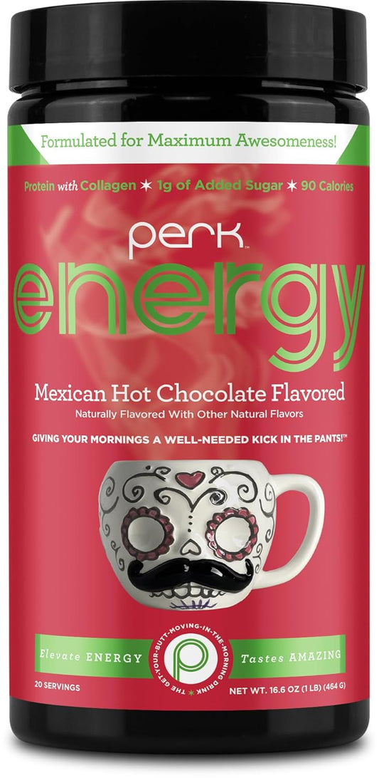 Perk Energy Original Mexican Hot Chocolate 20 Servings - Gluten Free