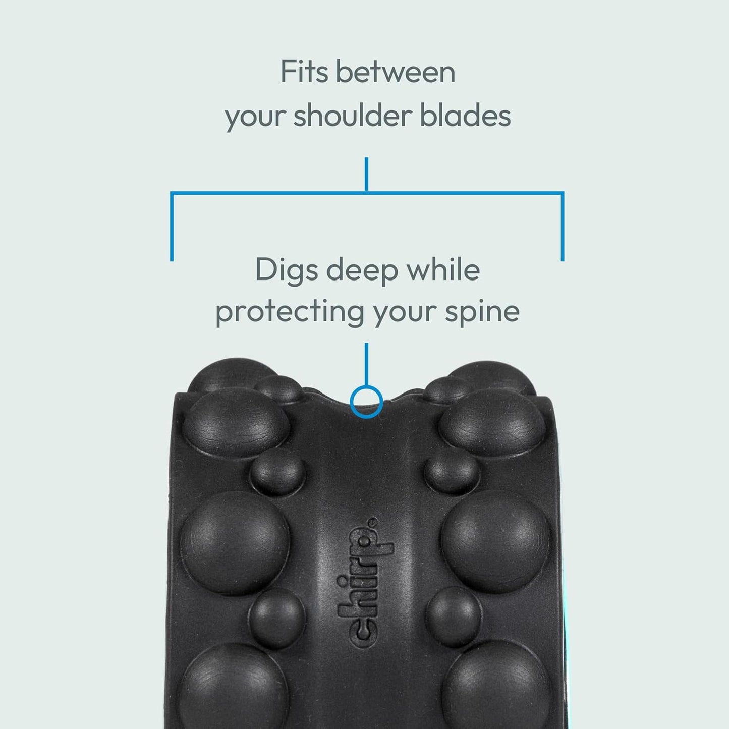 Chirp Wheel XR Knot Kneader - Firm Massage Roller, Shiatsu Thumb Massage, Muscle Release Tool for Knots &Tension Relief | High Density Foam for Physical Therapy & Relaxation, 500lbs Capacity, 6" Mint