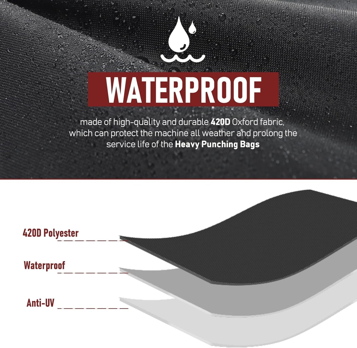 Freestanding Punching Bag Cover Outdoor Waterproof Protective Cover for Boxing Bag