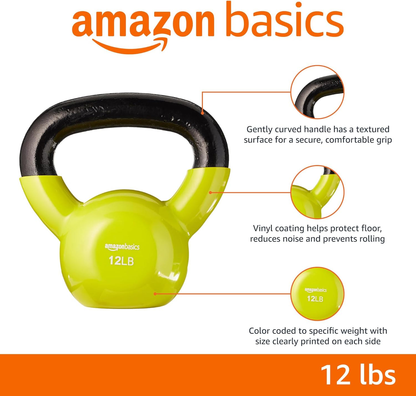 Amazon Basics Vinyl Kettlebell