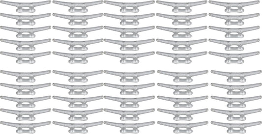 MarineNow Hot-Dipped Galvanized Iron Dock Cleat – Choose Size: 4", 6", 8", 10", 12", 14" – Heavy-Duty Boat Cleats for Dock Lines – Available in Single or Bulk Multi-Packs