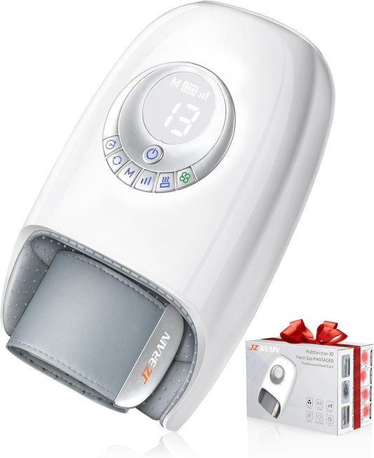 Hand Massager with Heat and Compression : Hand and Wrist Massage with Targeted Palm Roller – Soothing Relief for Stiffness & Fatigue – Gifts for Women & Men