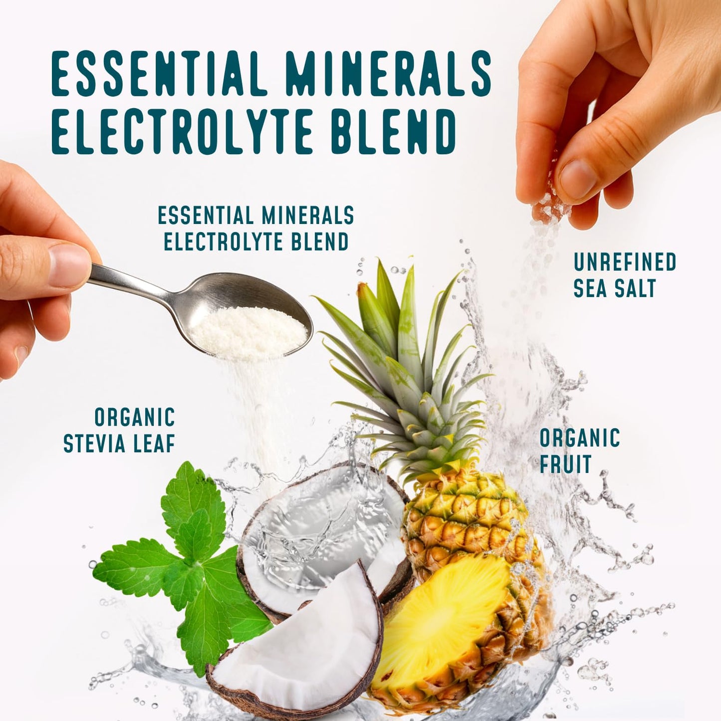 FlavCity Pineapple Coconut Electrolytes Powder Packets - 28 Hydration Packets - No Added Sugar - Hydration Powder with Real Fruit & Unrefined Sea Salt - Keto & Gluten-Free (28 Stick Packs)