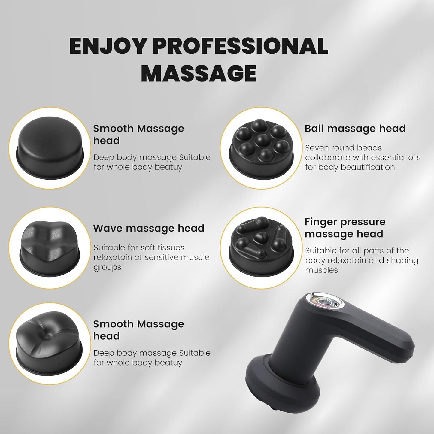 Portable Cellulite & Fat Massager - Handheld Cordless Body Sculpting Machine for Lymphatic Drainage, Stomach, Thighs, Butt, Neck - Women & Men