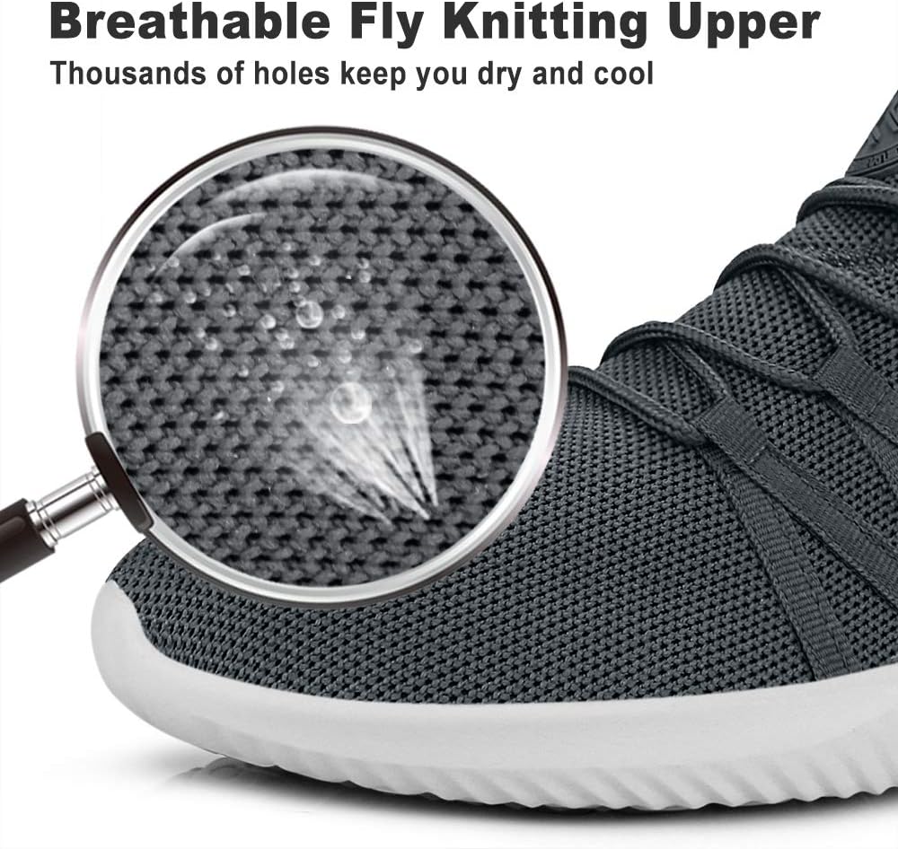 Feethit Mens Slip On Running Shoes Breathable Lightweight Comfortable Fashion Non Slip Sneakers for Men