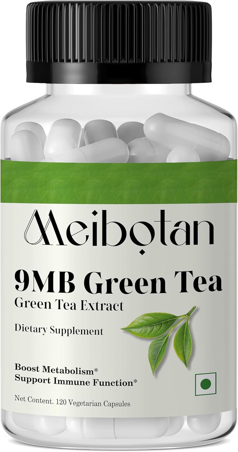 Green Tea Extract Capsules 500mg Standardized EGCG - 3X Strength for Natural Energy - Heart Support with Polyphenols - 120 Veggies Capsules