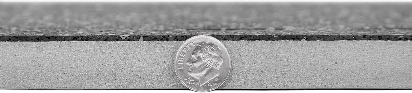 IncStores Impact Foam Rubber Floor Tiles, Interlocking Home Gym Floor Matts for Weight & Workout Equipment Room Padding, 2'x2' Tiles