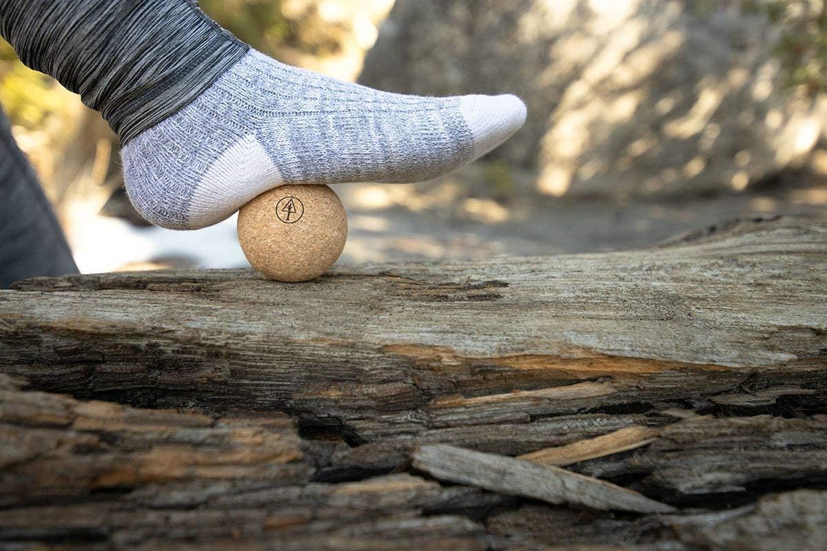 Travel Cork Massage Ball | Lightweight, Sustainable Alternative to Lacrosse Ball for Muscle Pain Relief (2.5 Inch (Pack of 1), Sanded Cork)