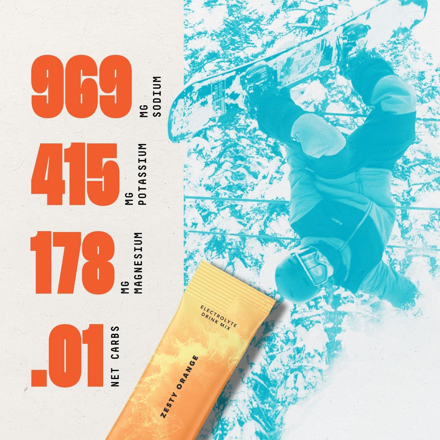 Keto Chow SALTT Electrolytes Powder Packets, Zesty Orange (30 Hydration Packets) - Magnesium, Potassium, Sodium, Trace Minerals - Vegan, Sugar Free, Gluten Free - Travel Essentials - Made in USA