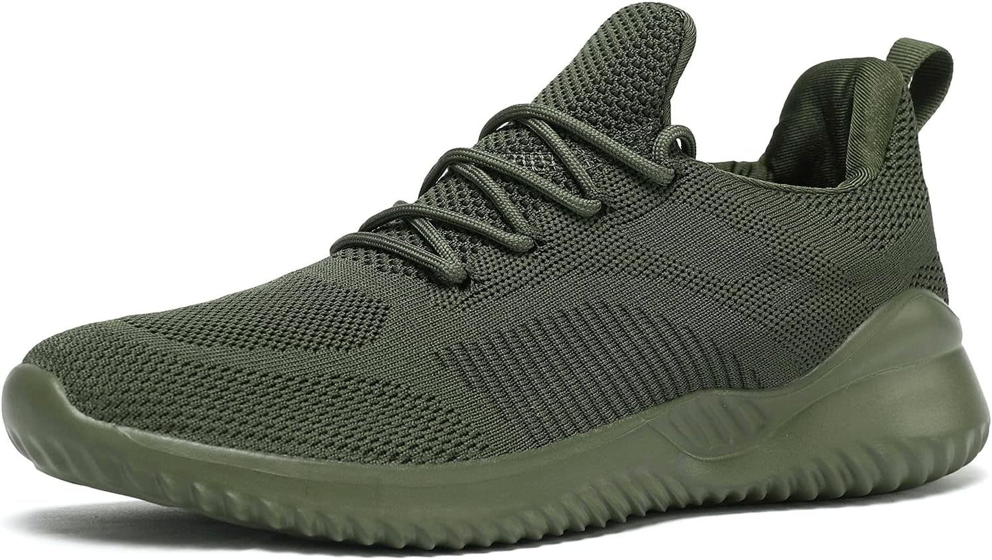 Men's Non Slip Running Shoes Ultra Light Breathable Casual Walking Shoes Fashion Sneakers Mesh Workout Sports Shoes