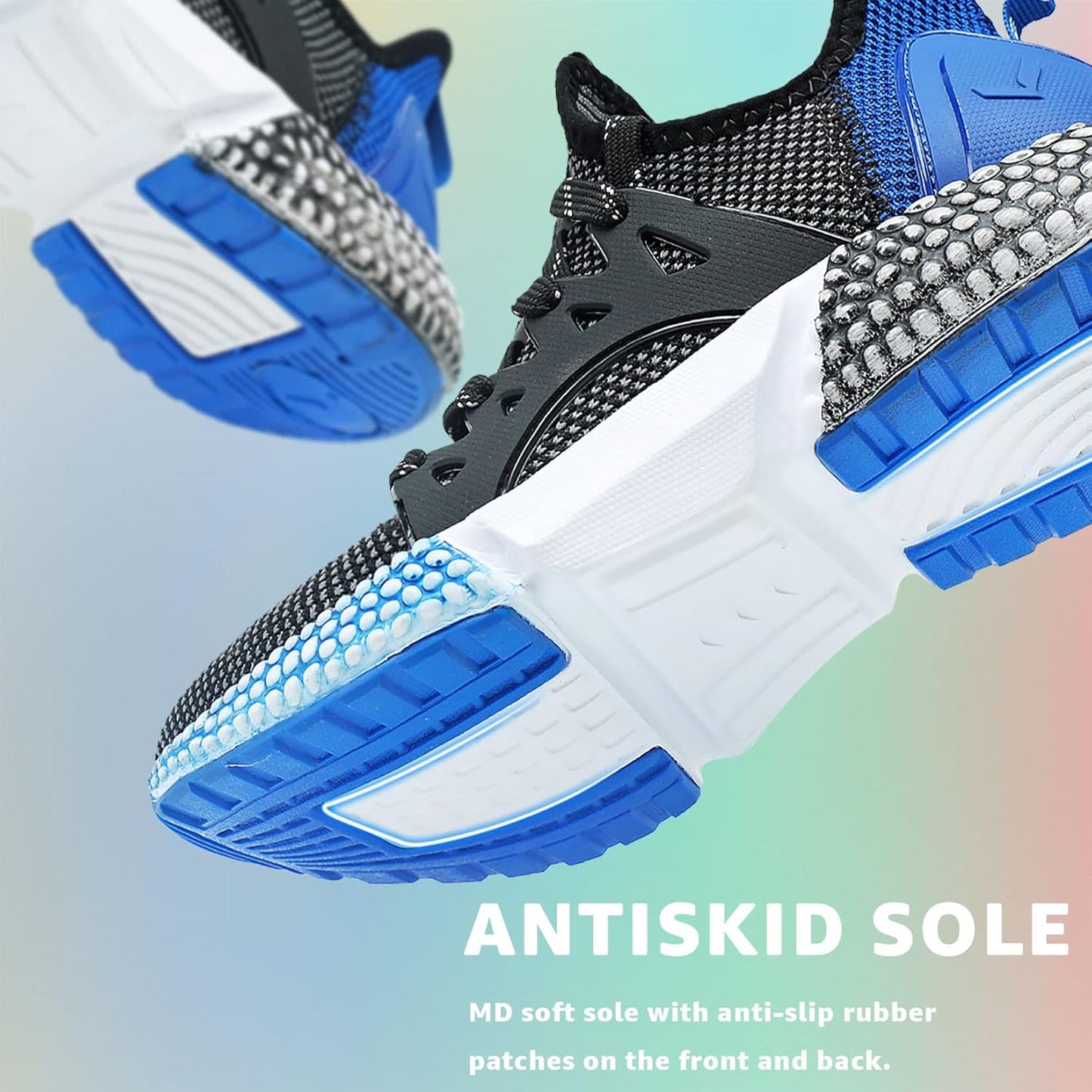 WETIKE Boy's Shoes Mesh Slip on Lightweight Running Sneakers