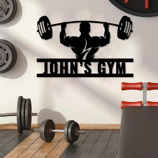 Luxury Personalized Home Gym Sign, Metal Wall Art, Home Gym Decor, Gifts for Fitness Lovers, Workout Room Decor