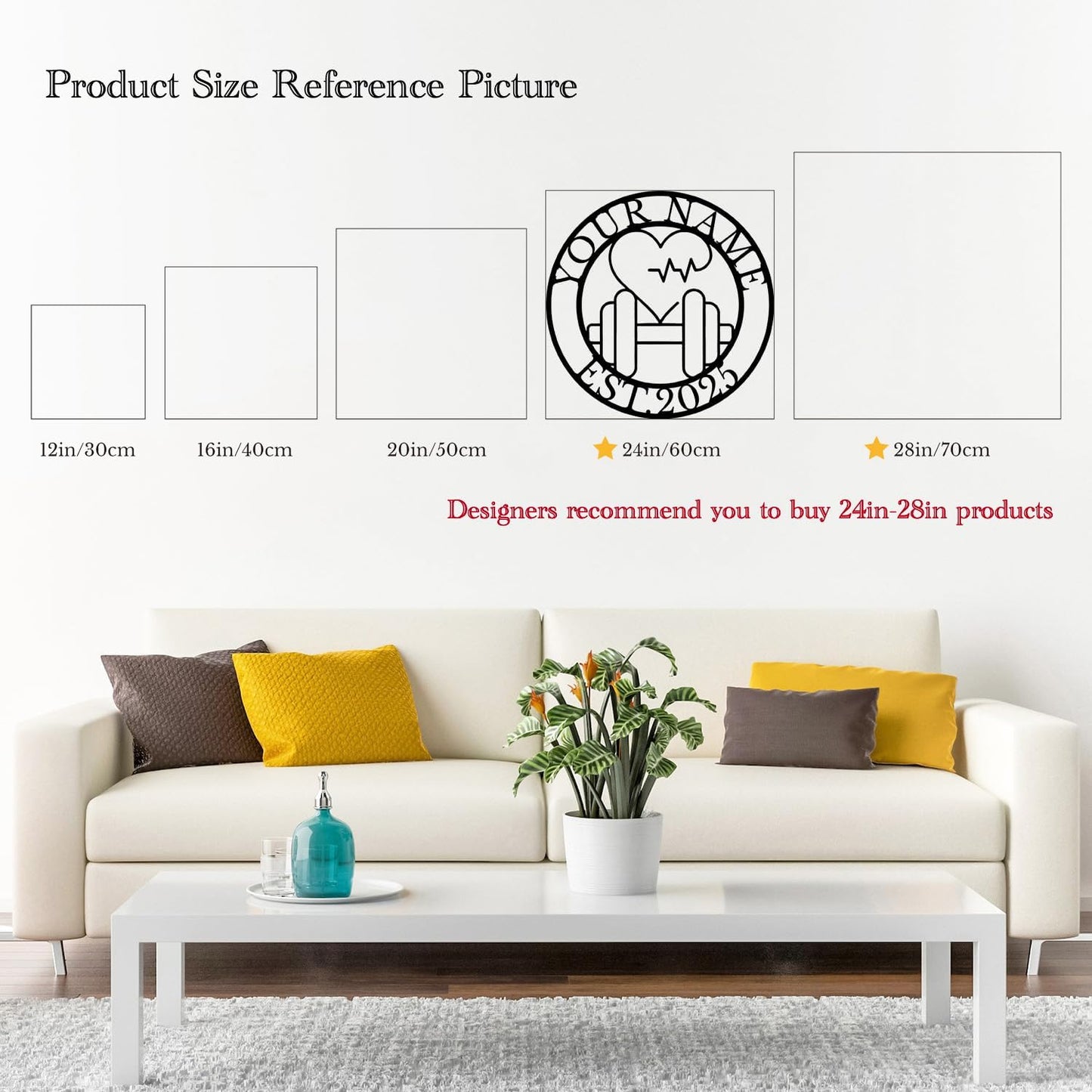 Customized Metal Gym Name Sign, Personalized Sports Room Wall Art,Metal Gym Sign,Unique Fitness Wall Sign, Gym Lovers Unique Gift, Gym Wall Art,Training Center Sign (Style-11)