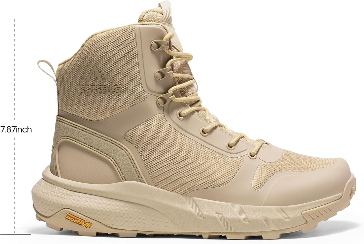 NORTIV 8 Men's Military Tactical Boot Lightweight Comfortable Boots for Work All Day Side Zipper Motorcycle Combat Hiking Boots Metrostrike(8-9 Inches)