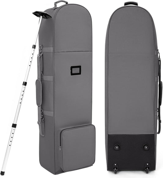 Golf Travel Bags for Airlines with Adjustable Support Rod and Detachable Shoulder Straps, Soft Foldable Golf Club Travel Covers, 900D Heavy Duty Oxford