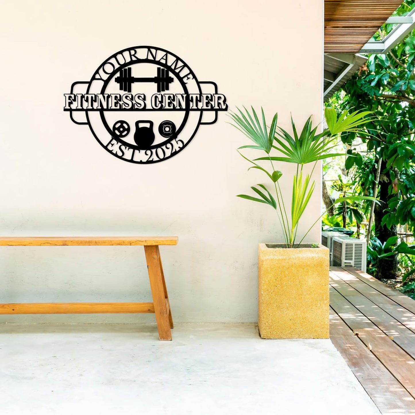 Customized Metal Gym Name Sign, Personalized Sports Room Wall Art,Metal Gym Sign,Unique Fitness Wall Sign, Gym Lovers Unique Gift, Gym Wall Art,Training Center Sign (Style-12)