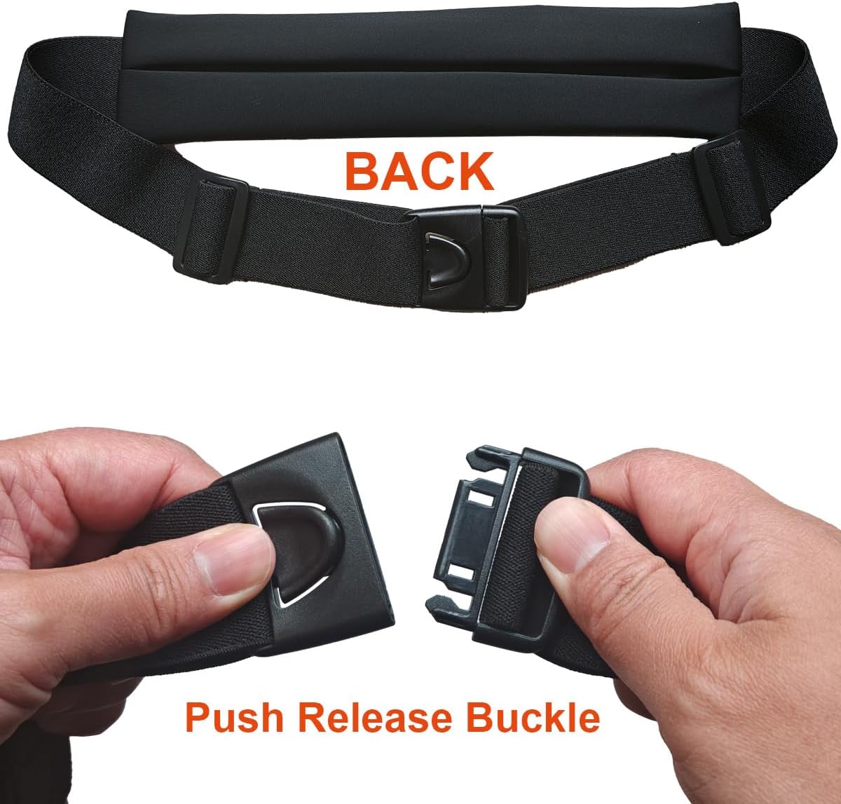 Running Belt Fanny Pack, Slim Runners Waist Pack for Men & Women [Fits ALL Phones], Money Belt, Reflective Running Gear Accessories Fitness Phone Holder for Exercise Marathon Jogging (Black1)