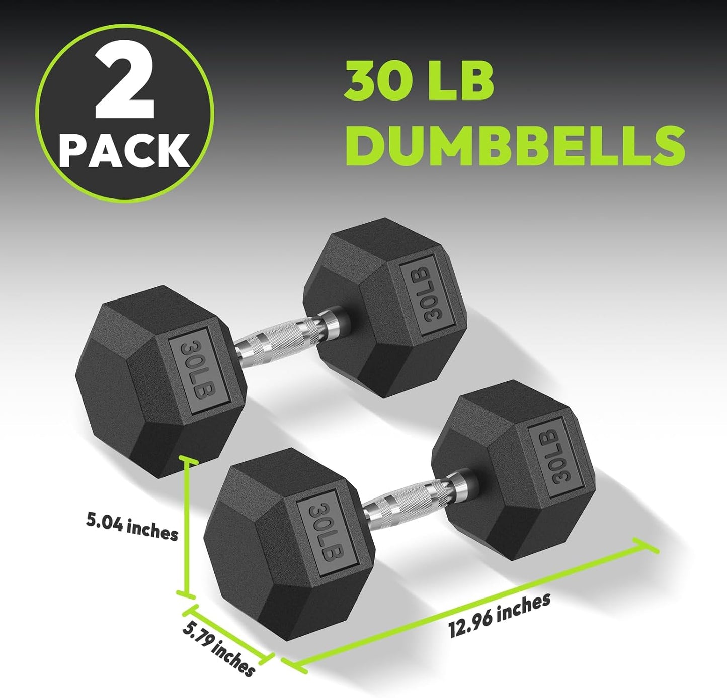 Hex Dumbbell Set 2.5-400 lb, Rubber Encased Exercise & Fitness Dumbbells, Weights Dumbbells Set of 2, Hand Weight for Strength Training