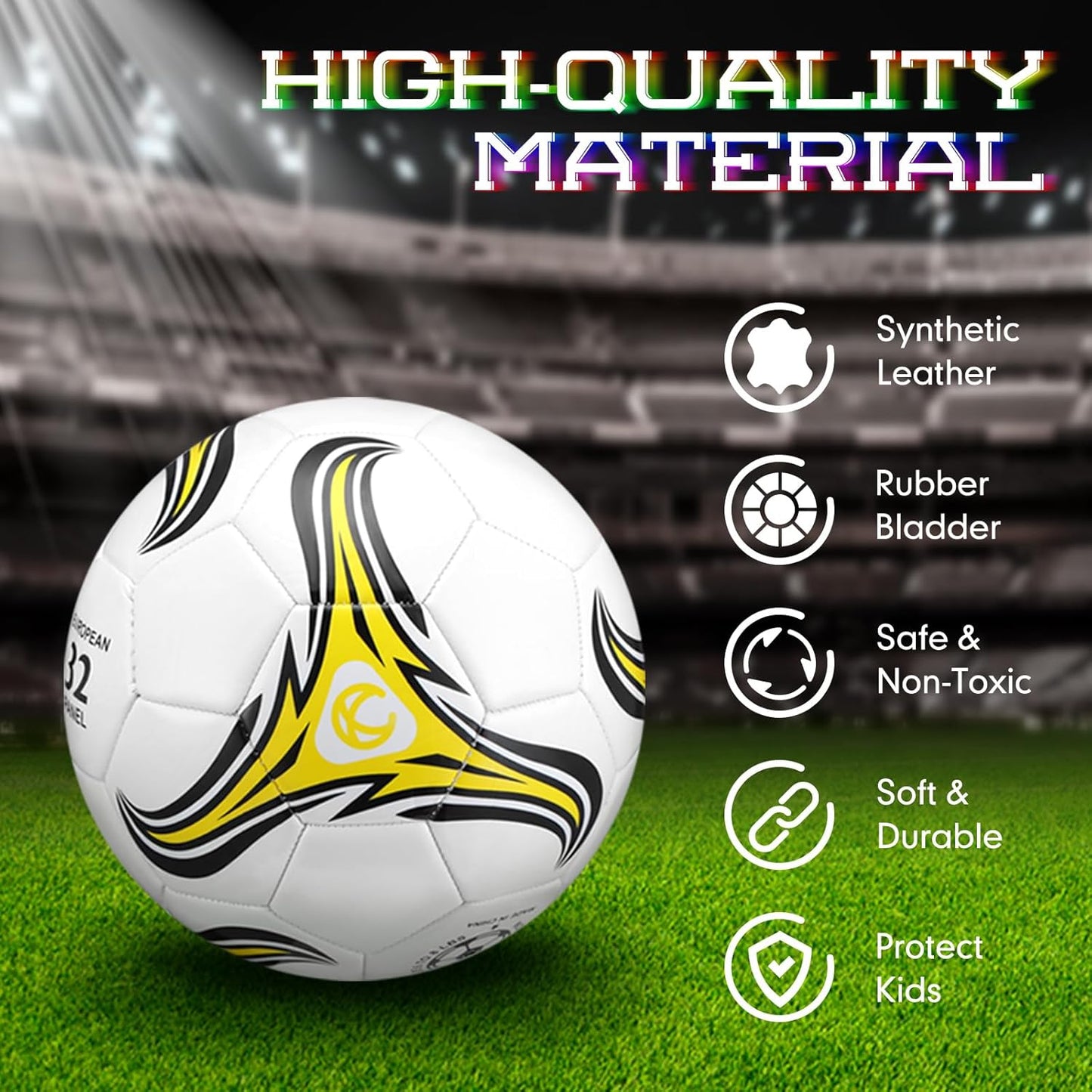 Lenwen 12 Pcs Soccer Balls with Pump Bulk Official Size 5 4 3 Kids Teen Adult Indoor Outdoor Sports Soccer Ball Toddler Youth Gift for Training Game Practice Christmas Operation