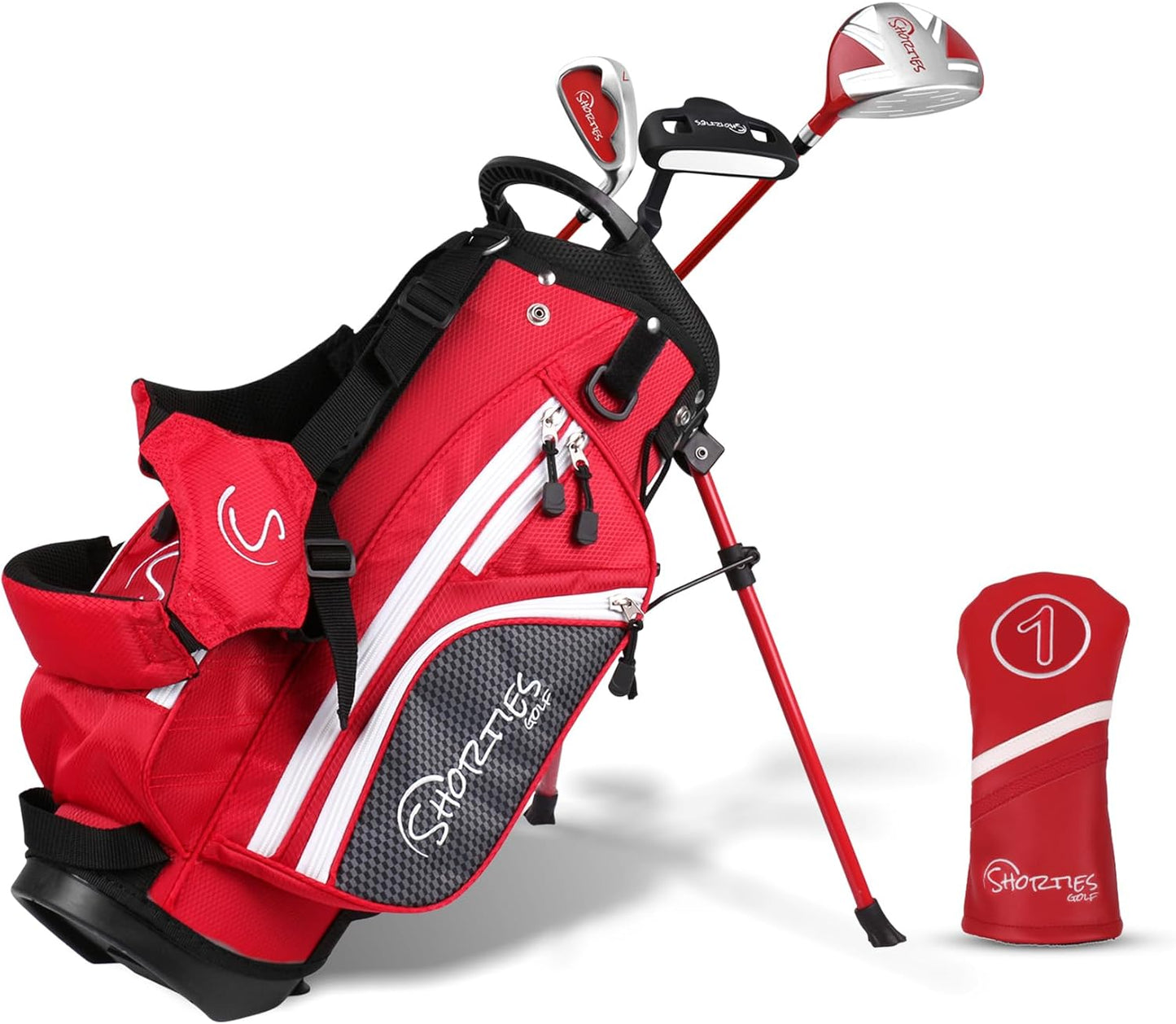 Kids Golf Club Set | Perfect for Toddler Golfers and Kids 34"-51" Tall | EasyCarry Stand Bag | Driver, 7-Iron, Putter, Headcover, and Rain Cover