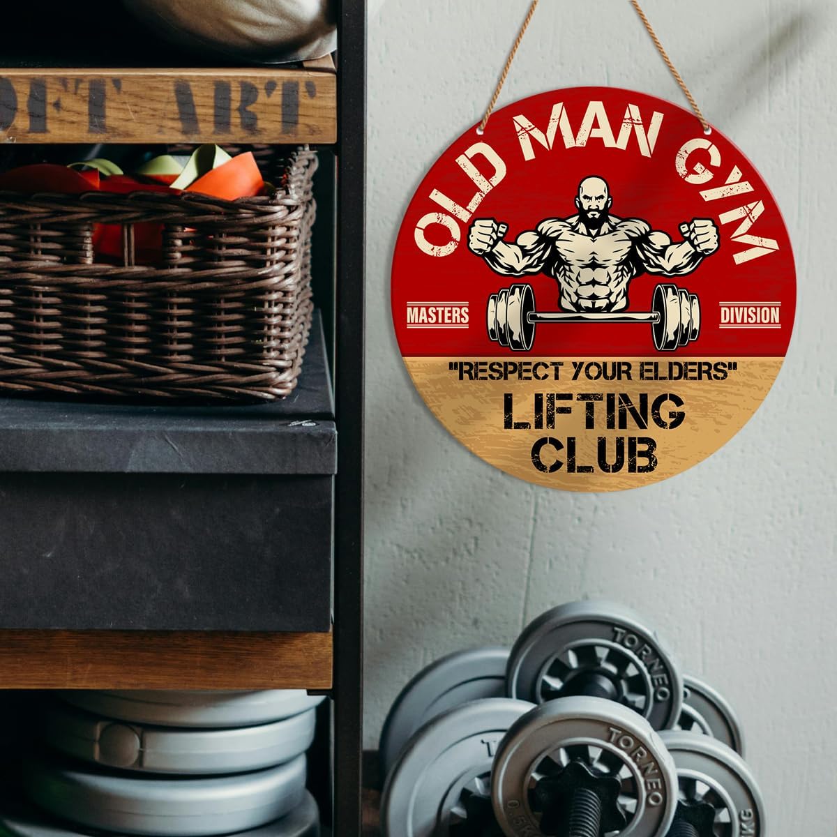 HSNBT Gym Signs Wall Decor, Home Gym Motivational Wall Decor Weightlifting Gym Hanging Signs Decorations for Fitness Workout Room Gift for Man Gym Enthusiast, Lifting Club