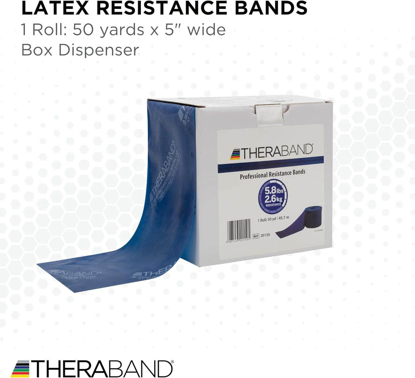 THERABAND Resistance Bands, 50 Yard Roll Professional Latex Elastic Fitness Band For Upper & Lower Body & Core Exercise, Physical Therapy, Pilates, Yoga, Stretching, Home Workouts, & Rehab