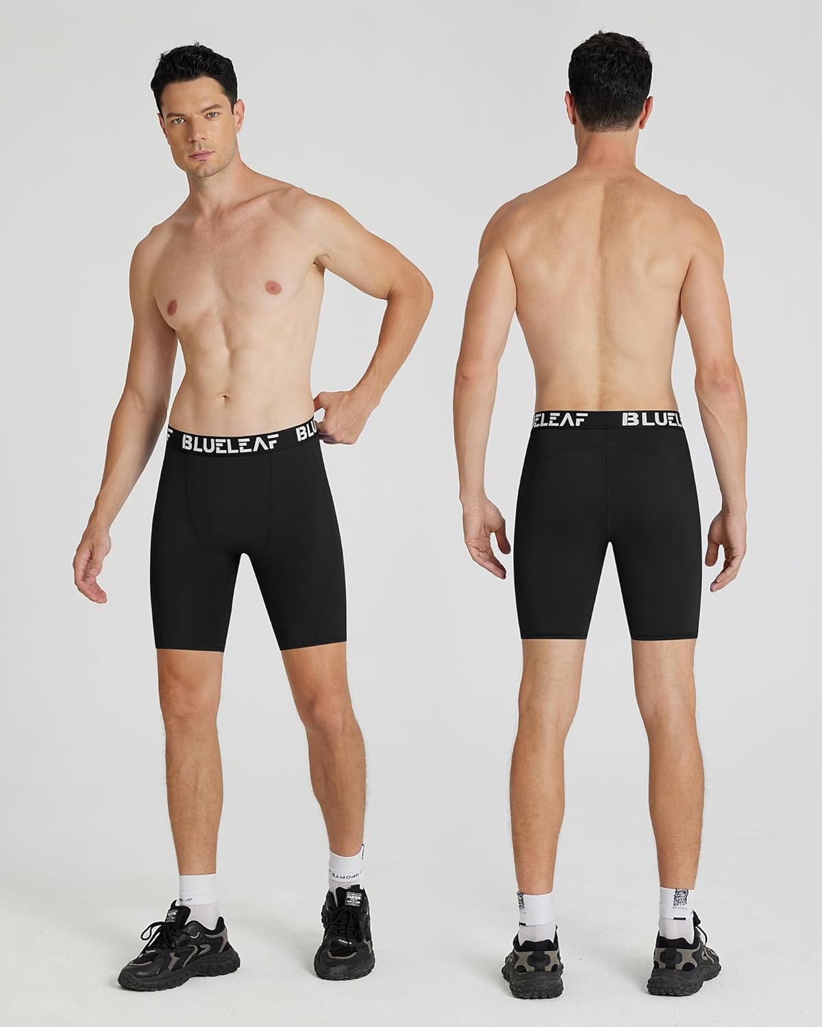 Blueleaf Men's Compression Shorts Sports Running Spandex Shorts Performance Athletic Workout Base Layer Underwear