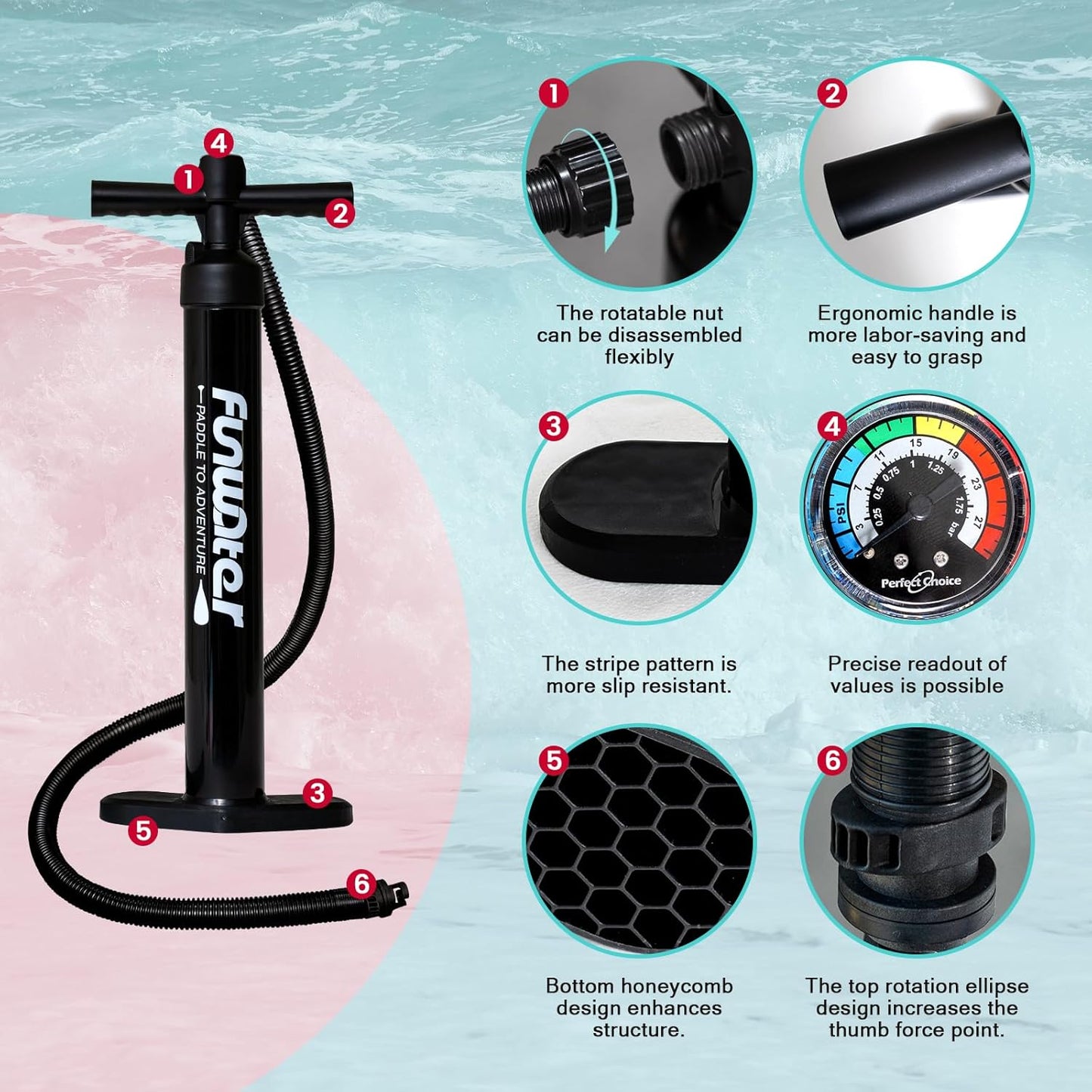 FunWater Inflatable Ultra-Light Stand Up Paddle Board for All Skill Levels with Premium SUP Paddleboard Accessories,Non-Slip Comfort Deck for Youth & Adults