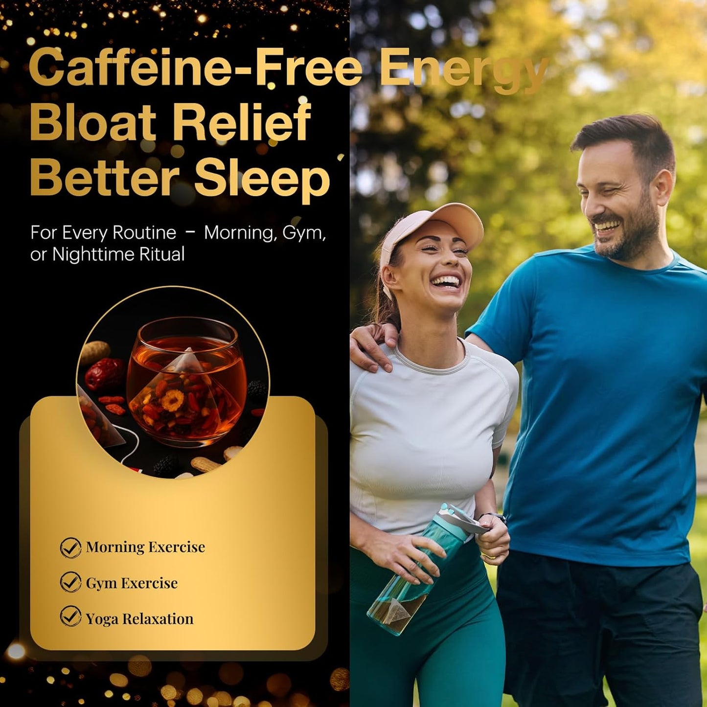 Ginseng Six Treasure Tea - Traditional Kidney Tea for Men & Women, Natural Herbal Formula Bags with 6 Precious Ingredients, Gift for Spouses, Wellness Seekers, Fitness Lovers(1 Pack/25 Bags)