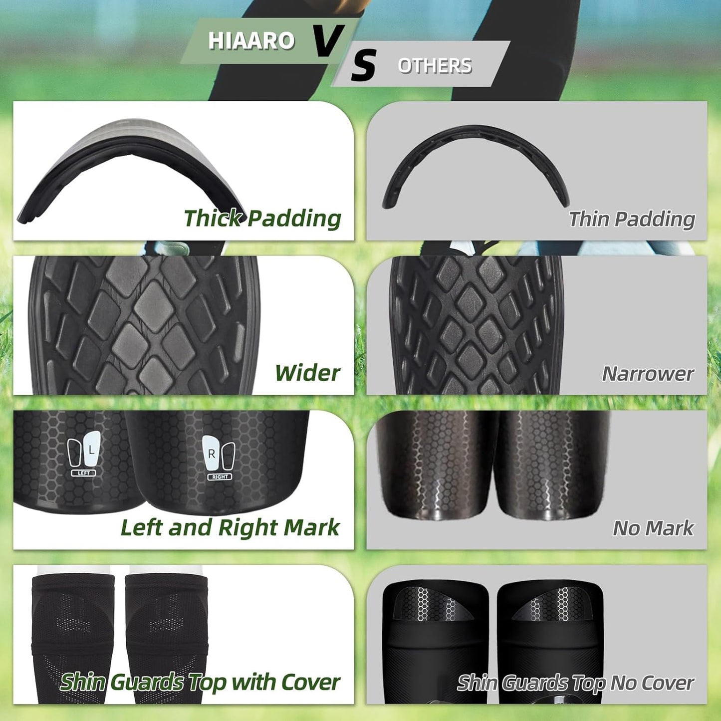 Soccer Shin Guards for Kids Youth Adults, Shin Pads and Sleeves with Optimized Insert Pocket, Protective Soccer Equipment for Boys Girls Men Women