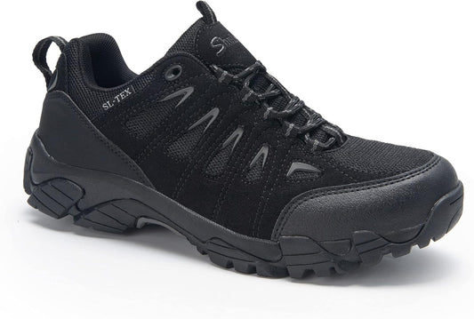 SHULOOK Men's Waterproof Hiking Shoes Lightweight Anti Slip Outdoor Ankle Boots Breathable Hike Trekking Trails Shoe