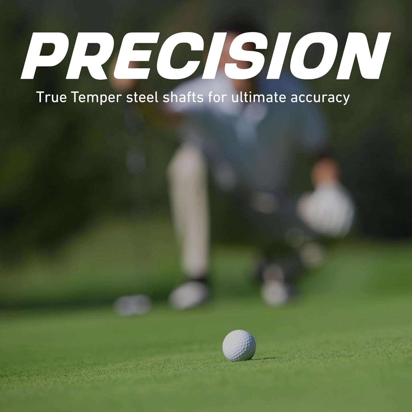 Precise AMG Men's Complete Golf Club Set, Includes Titanium Driver, S.S. Fairway, S.S. Hybrid, S.S. 6-PW Irons, Putter, Bag, 3 H/C's, Men’s Golf Clubs Full Set Right Handed, Regular or Tall Size