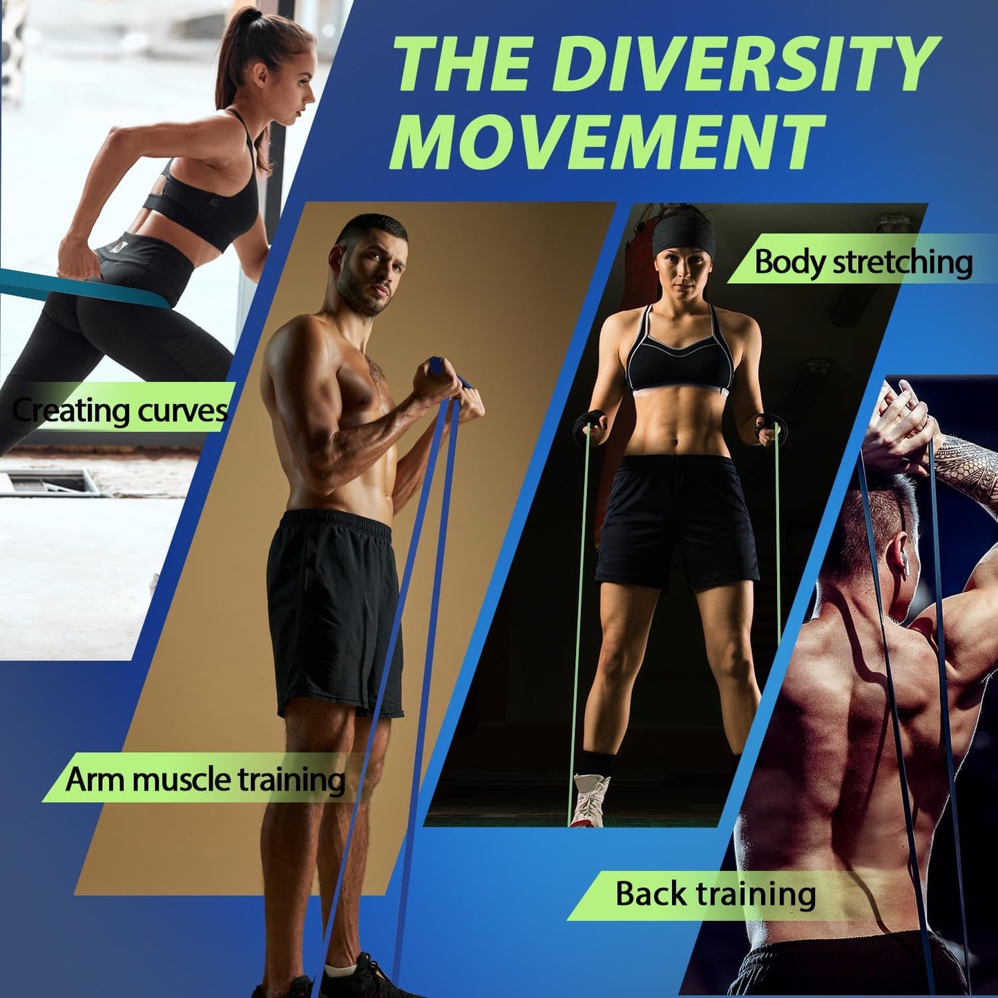 LEEKEY Resistance Bands Set for Pull-Up Assistance & Full-Body Training, Multi-Level Exercise Bands with Bag for Home Workouts, Physical Therapy, Strength Training (Men/Women)