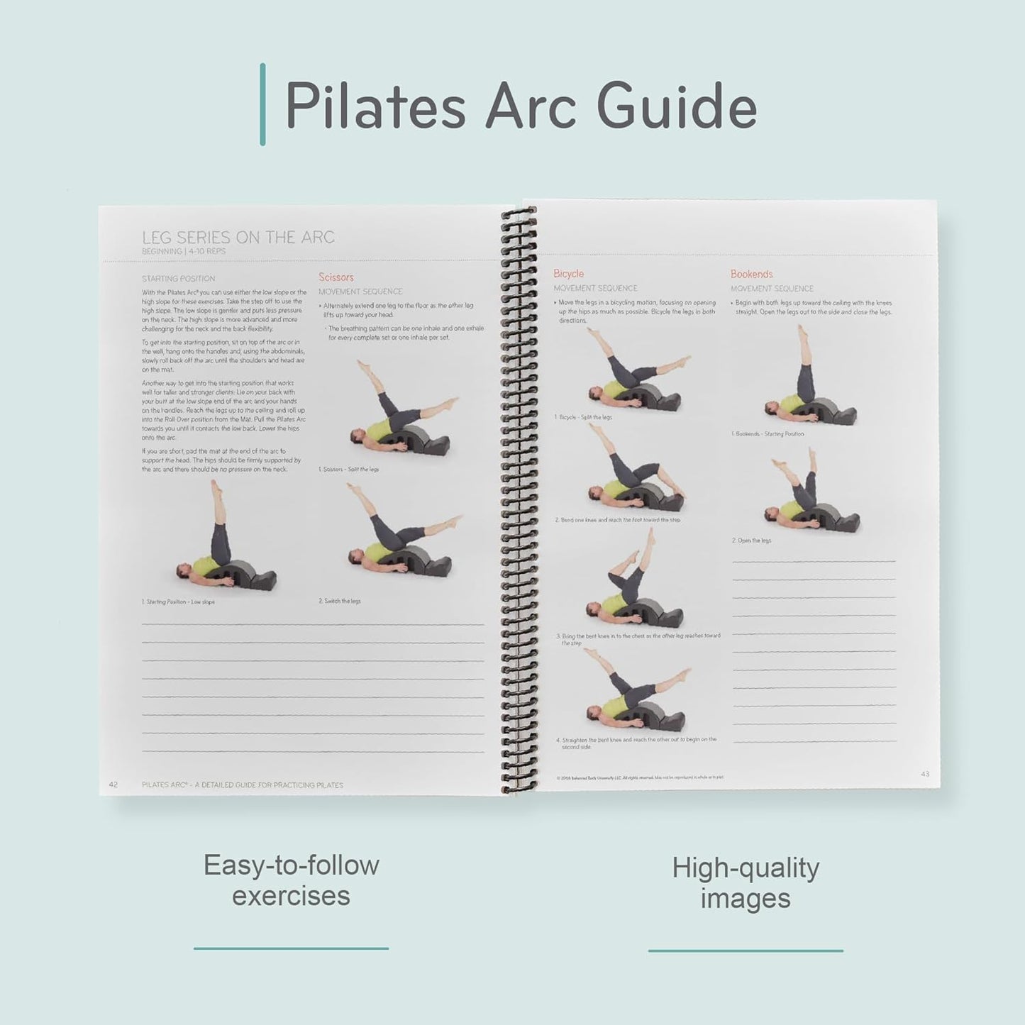 Balanced Body Pilates Arc Guide, Pilates Arc Guide for Workout Equipment, for Home Gym or Studio Use