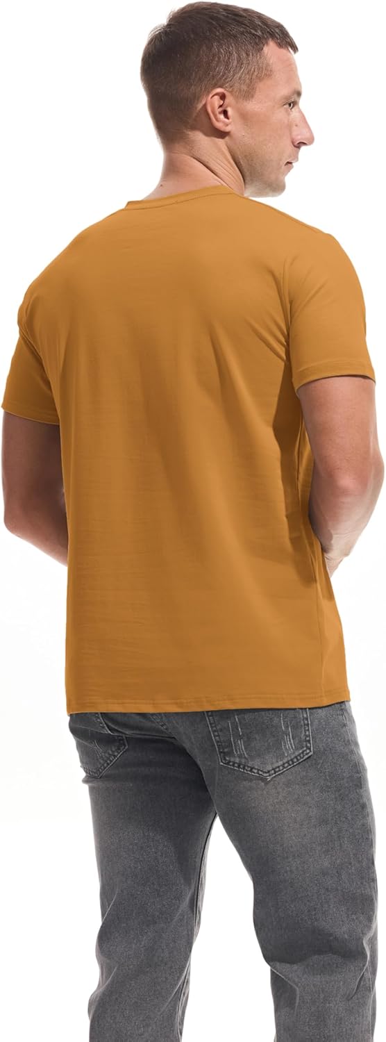 VEIISAR Premium V Neck T Shirts for Men - Modern Fitted Tees Vneck Undershirts